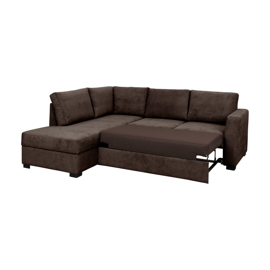 Fakta Sovesofa Hjørnesofa, boss 119, dark brown, venstrevendt – detaljbilde
