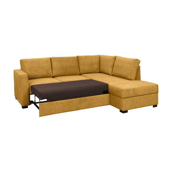 Fakta Sovesofa Hjørnesofa, boss 119, yellow, høyrevendt – detaljbilde