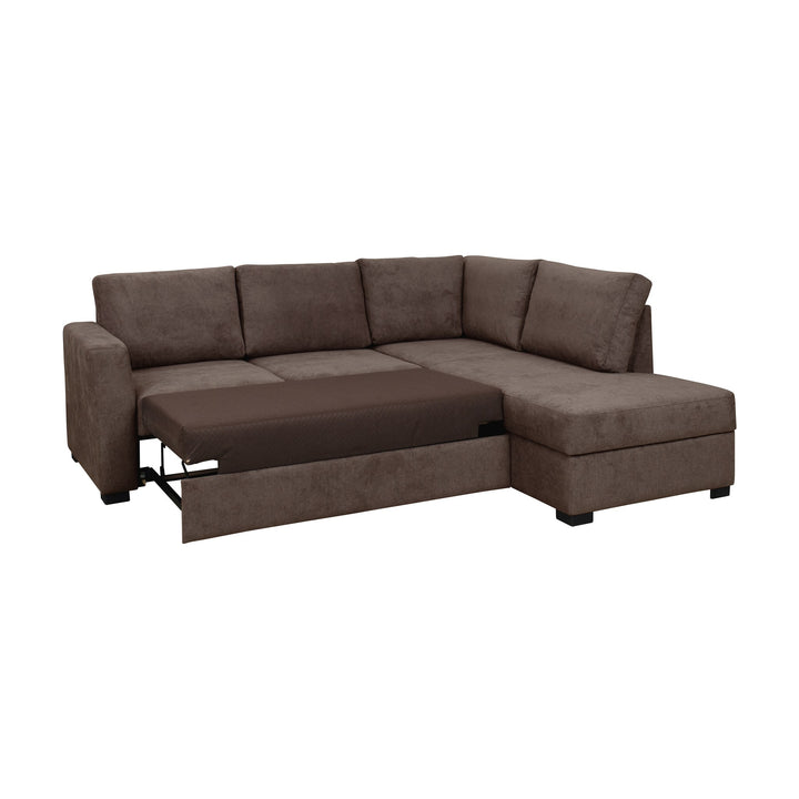Fakta Sovesofa Hjørnesofa, boss 119, dark brown, høyrevendt – detaljbilde