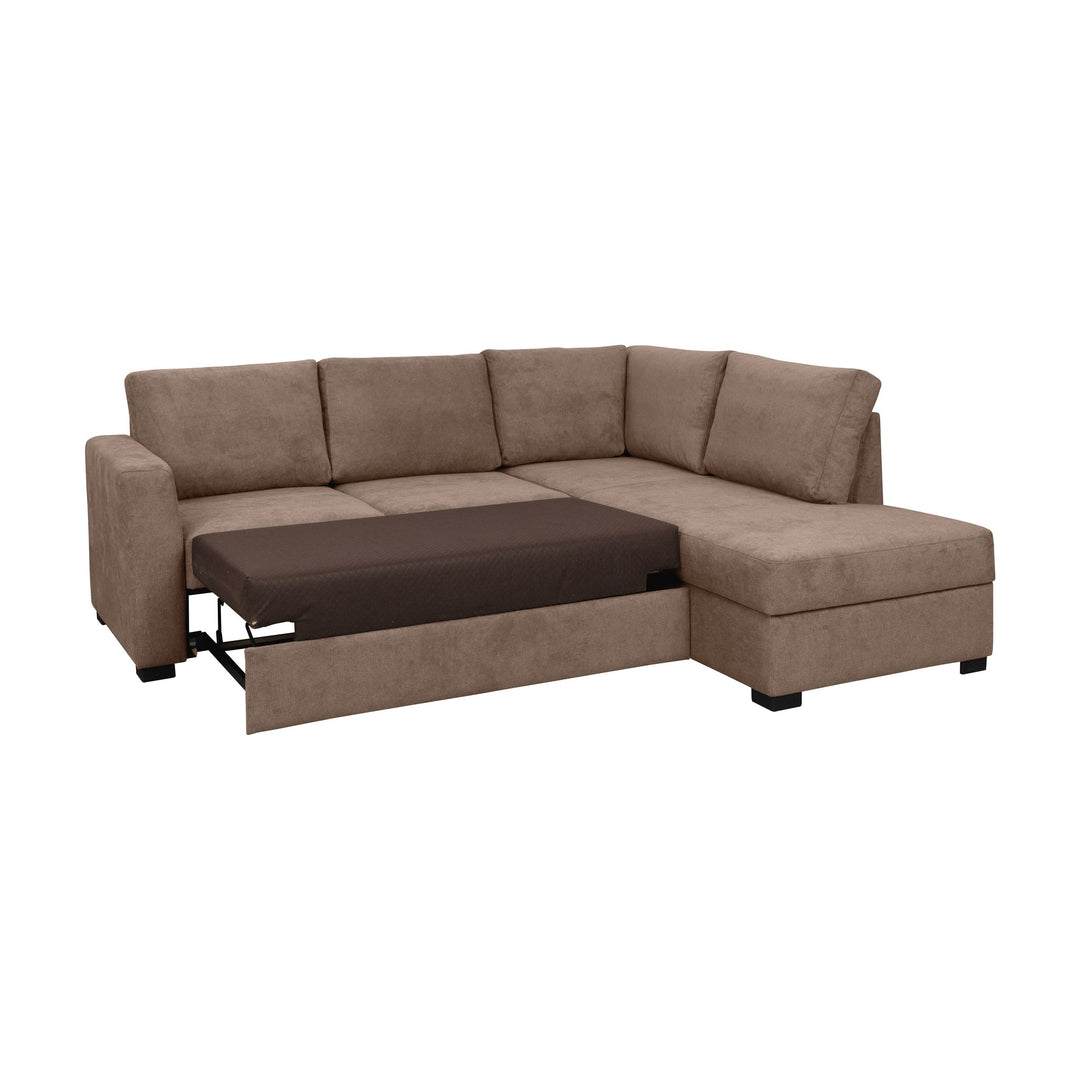 Fakta Sovesofa Hjørnesofa, boss 119, light brown, høyrevendt – detaljbilde