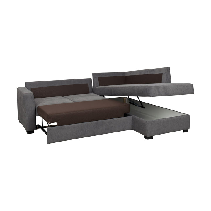 Fakta Sovesofa Hjørnesofa, boss 119, grey, høyrevendt – detaljbilde
