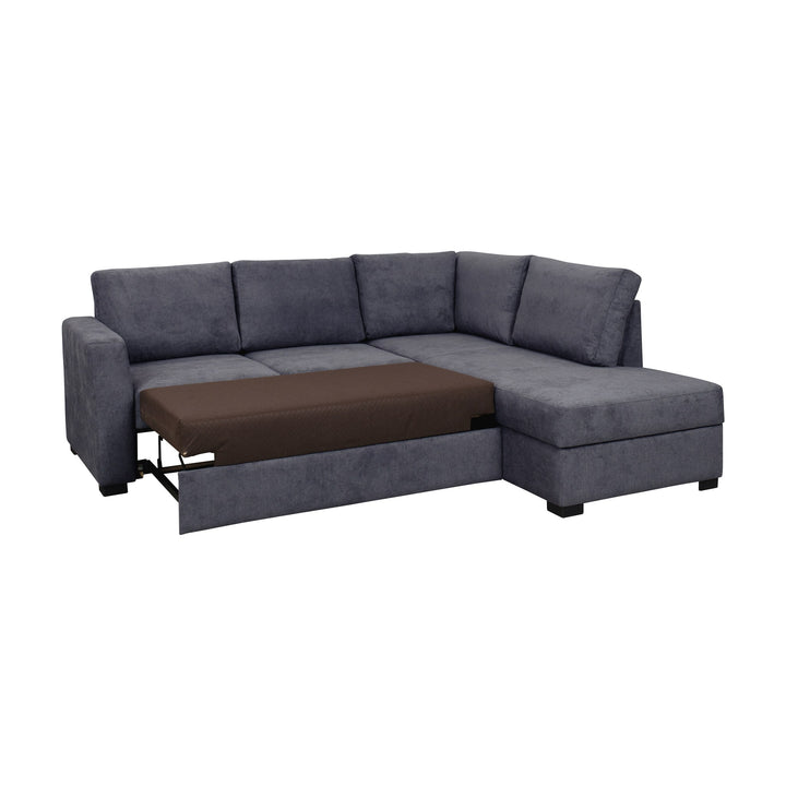 Fakta Sovesofa Hjørnesofa, boss 119, dark blue, høyrevendt – detaljbilde