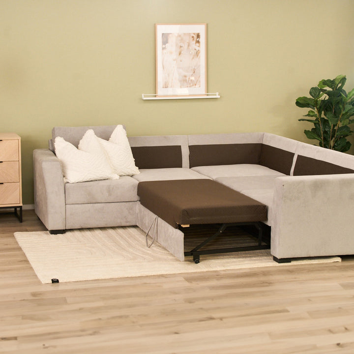 Fakta Sovesofa Hjørnesofa, boss 119, light grey – detaljbilde