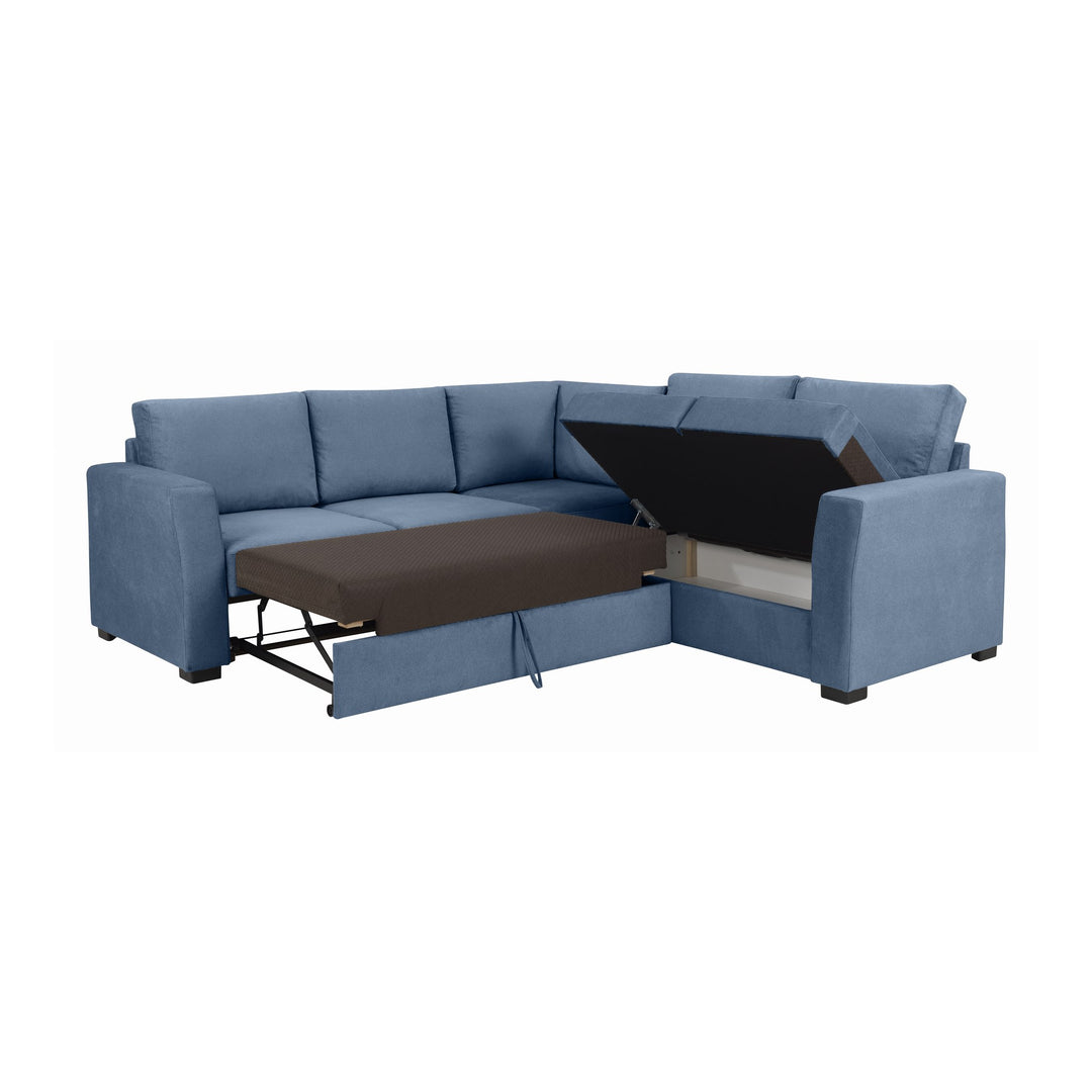 Fakta Sovesofa Hjørnesofa, boss 119, blue – detaljbilde