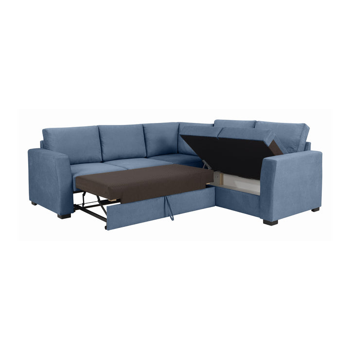Fakta Sovesofa Hjørnesofa, boss 119, blue – detaljbilde