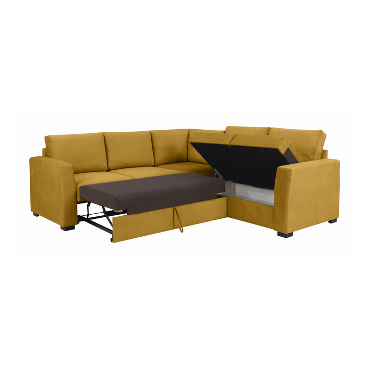 Fakta Sovesofa Hjørnesofa, boss 119, yellow – detaljbilde