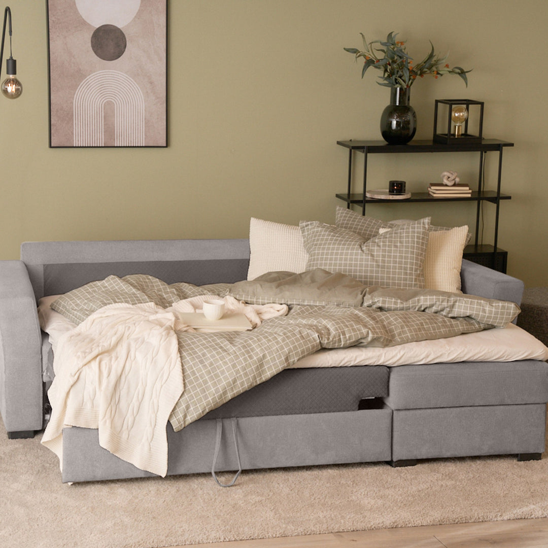 Fakta Sovesofa 3-Seter Hjørnesofa, boss 119, light grey, høyrevendt – detaljbilde