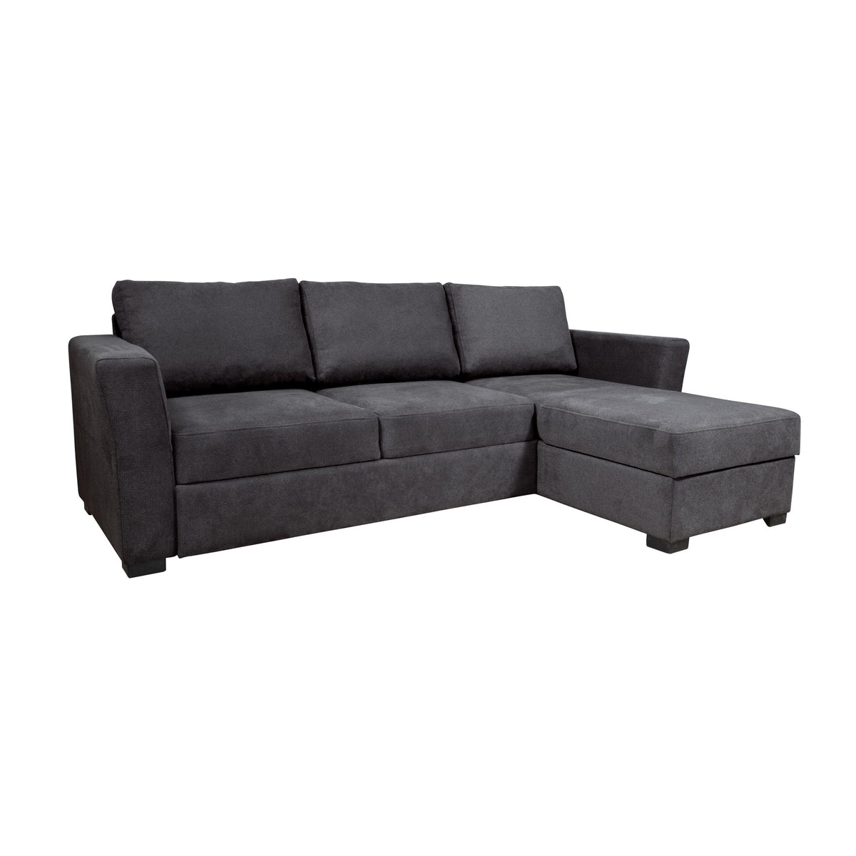 Fakta Sovesofa 3-Seter Hjørnesofa, boss 119, dark grey, høyrevendt
