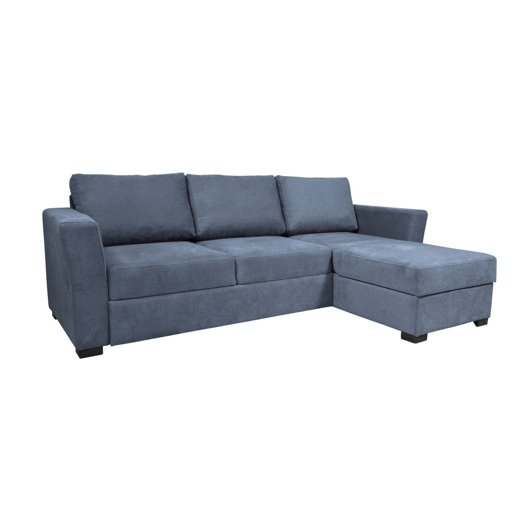 Fakta Sovesofa 3-Seter Hjørnesofa, boss 119, blue, høyrevendt