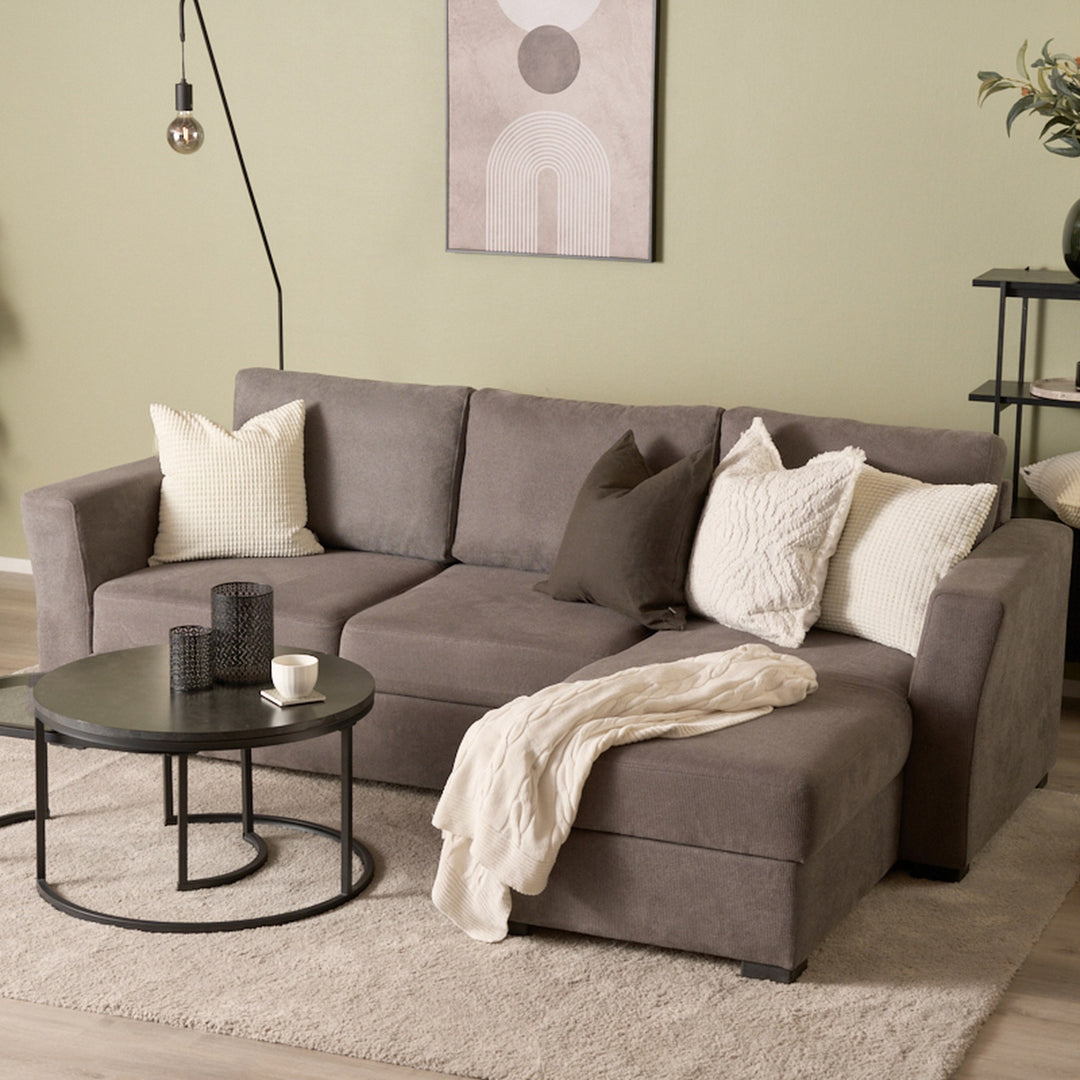 Fakta Sovesofa 3-Seter Hjørnesofa, boss 119, grey, høyrevendt – detaljbilde