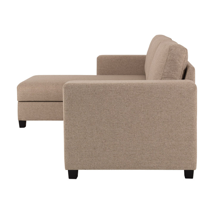 Fakta Sovesofa 3-Seter Hjørnesofa, nordic, light brown, venstrevendt – detaljbilde