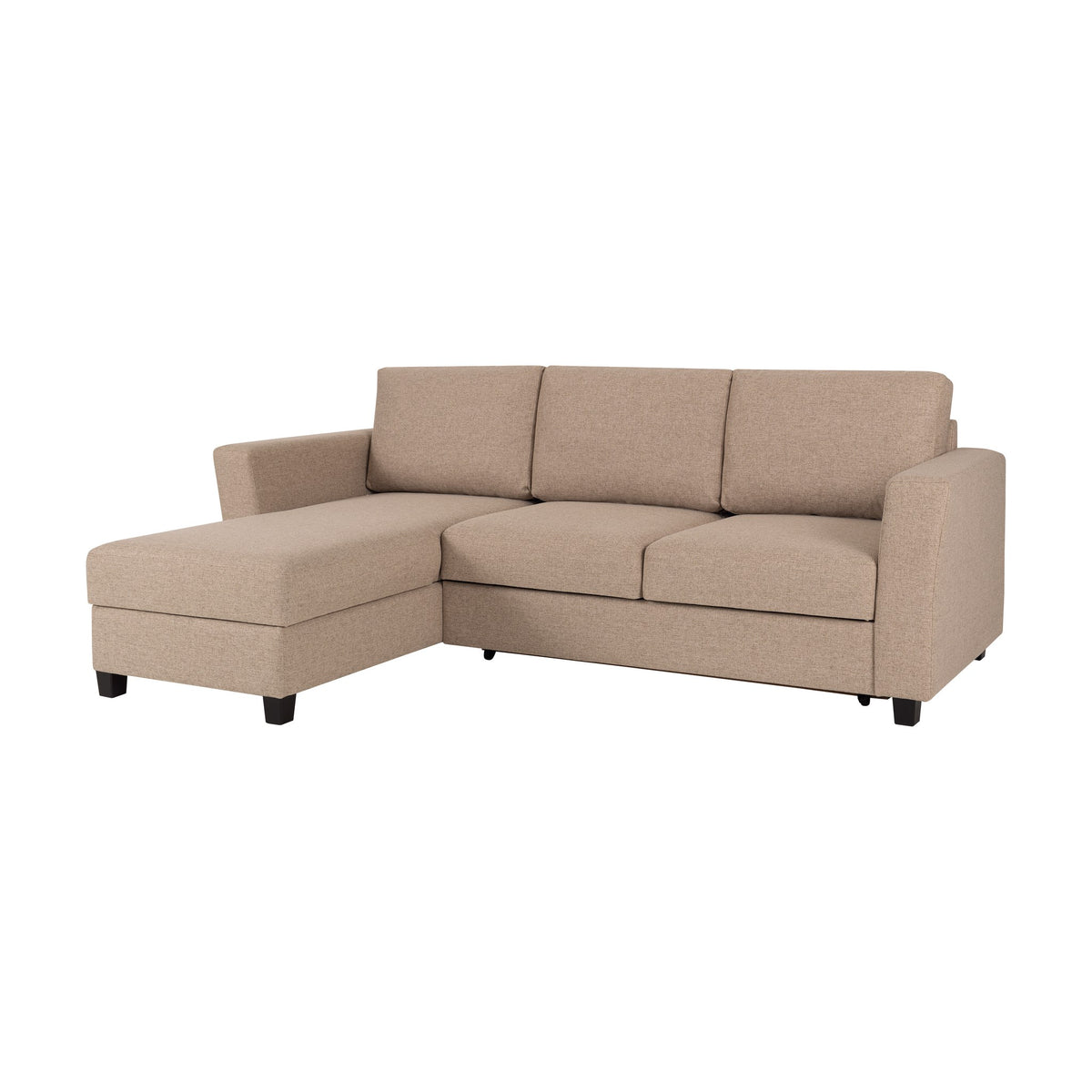 Fakta Sovesofa 3-Seter Hjørnesofa, nordic, light brown, venstrevendt