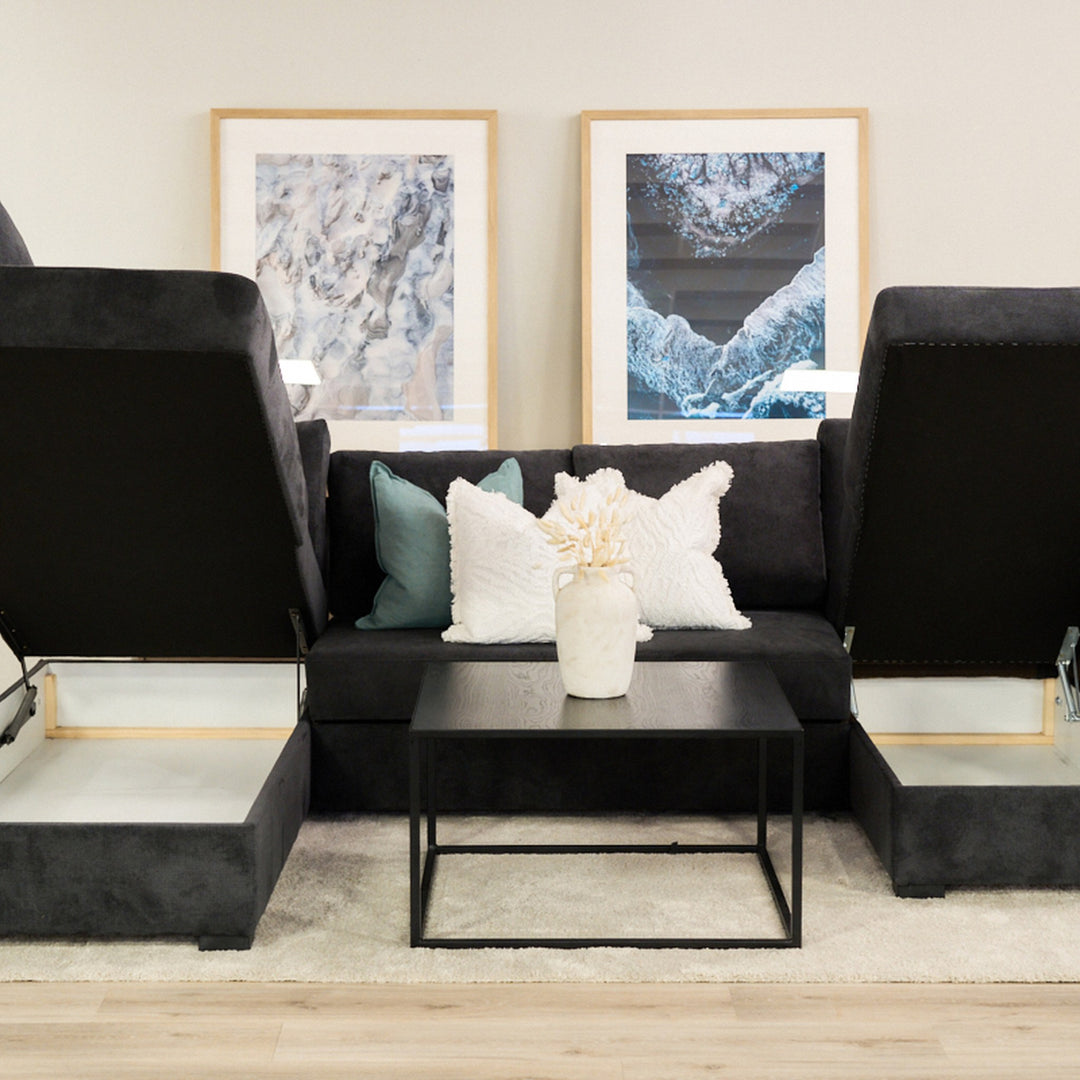 Fakta Sovesofa Hjørnesofa, boss 119, dark grey, venstrevendt – detaljbilde