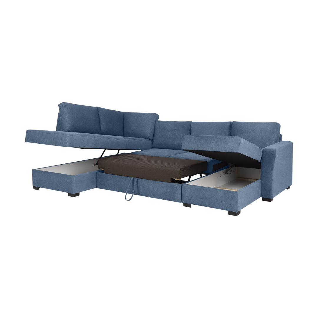 Fakta Sovesofa Hjørnesofa, boss 119, blue, venstrevendt – detaljbilde