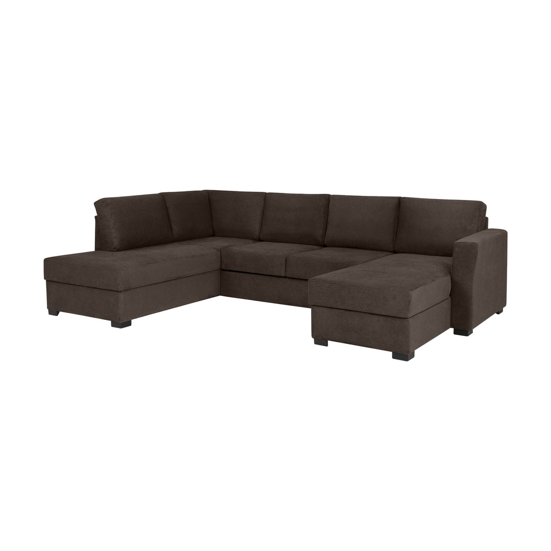 Fakta Sovesofa Hjørnesofa, boss 119, dark brown, venstrevendt – detaljbilde