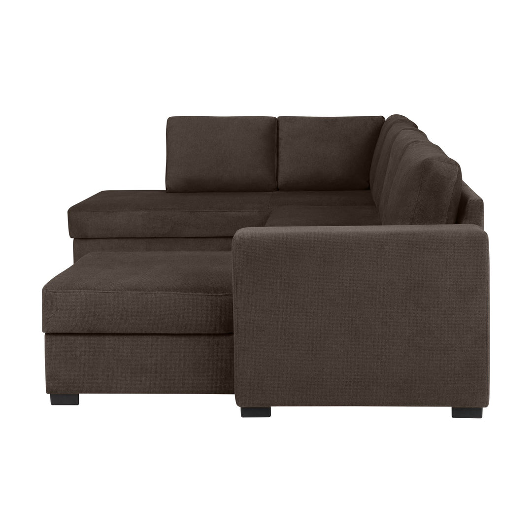 Fakta Sovesofa Hjørnesofa, boss 119, dark brown, venstrevendt – detaljbilde