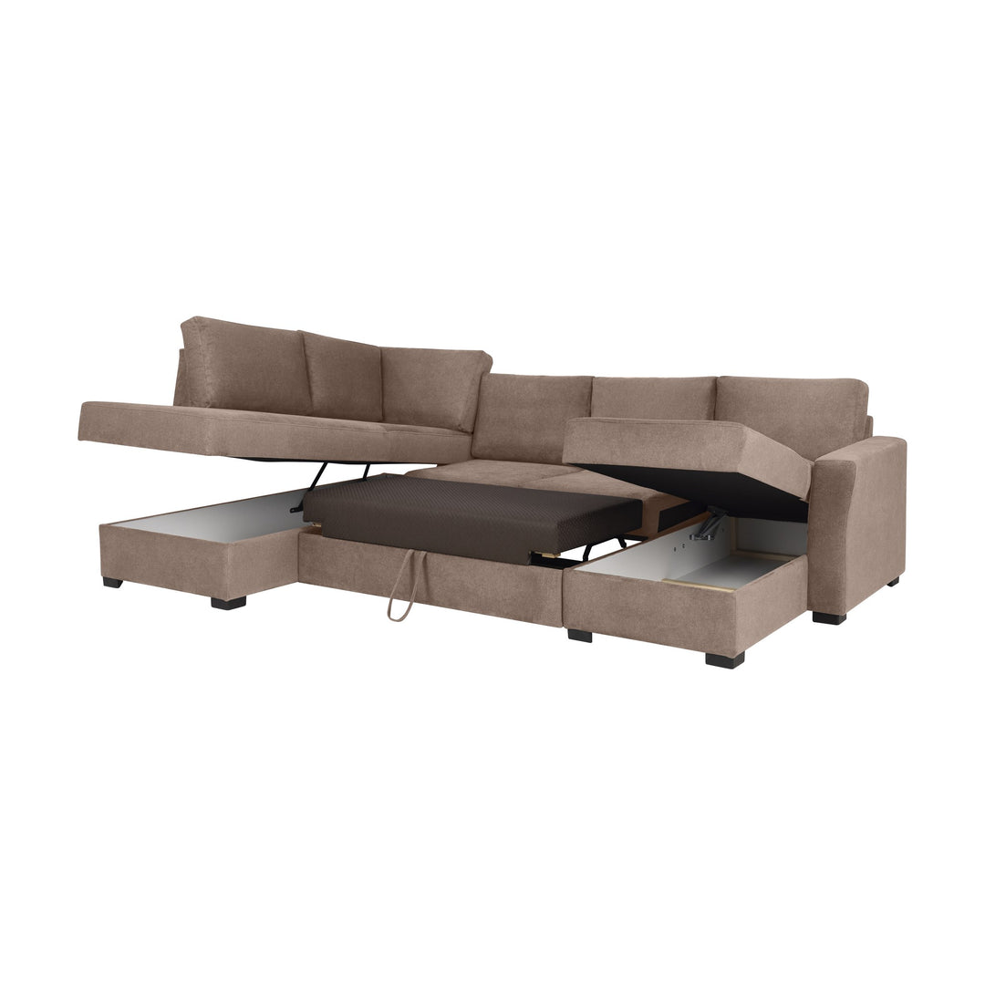 Fakta Sovesofa Hjørnesofa, boss 119, light brown, venstrevendt – detaljbilde