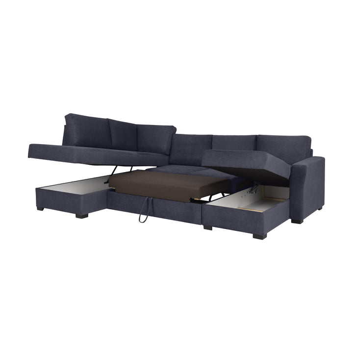 Fakta Sovesofa Hjørnesofa, boss 119, dark blue, venstrevendt – detaljbilde