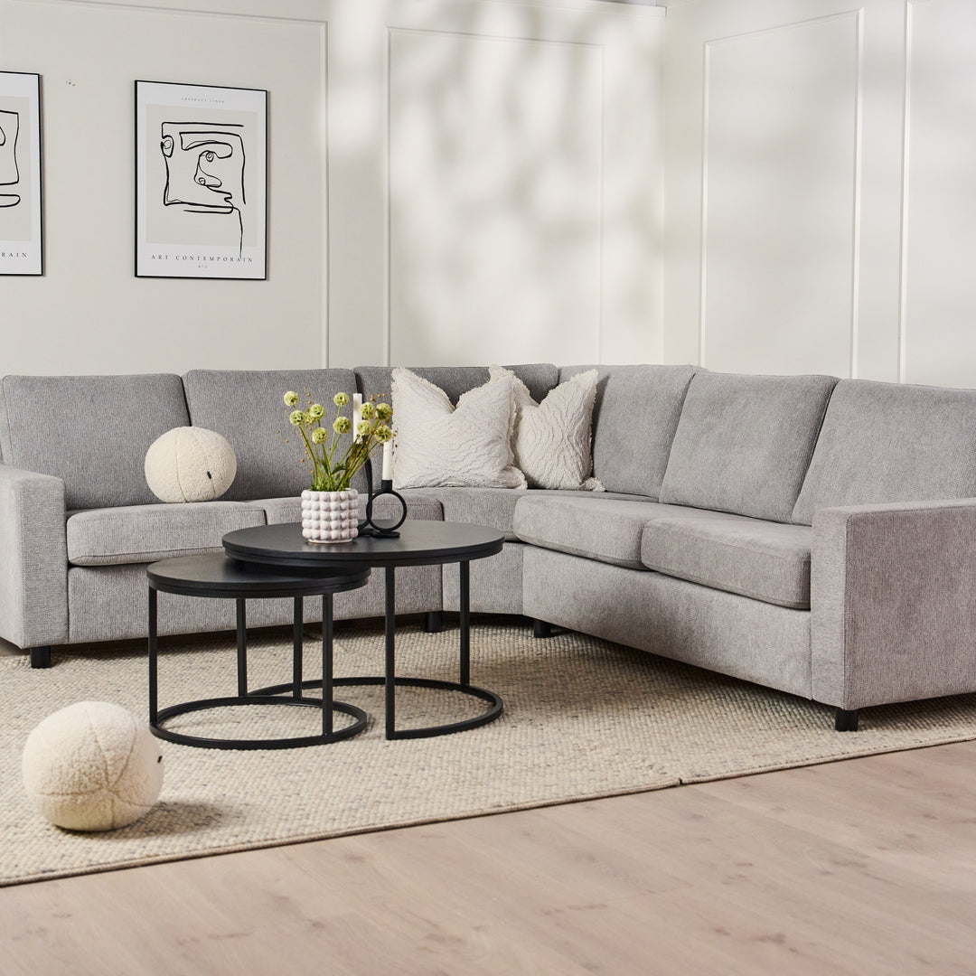 London Symphony Hjørnesofa, mito, light grey – detaljbilde