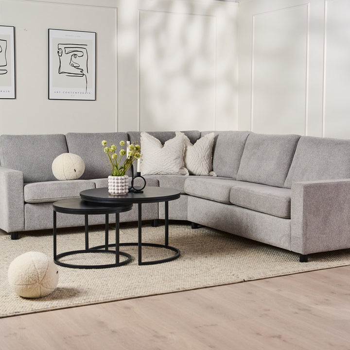 London Symphony Hjørnesofa, mito, light grey – detaljbilde