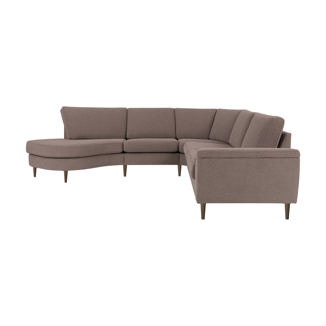 London Bridge Hjørnesofa, mito, medium brown, venstrevendt – detaljbilde