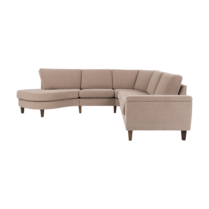 London Bridge Hjørnesofa, bay, light brown, venstrevendt – detaljbilde