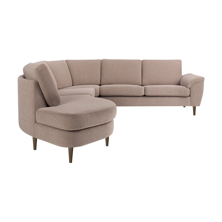 London Bridge Hjørnesofa, bay, light brown, venstrevendt – detaljbilde