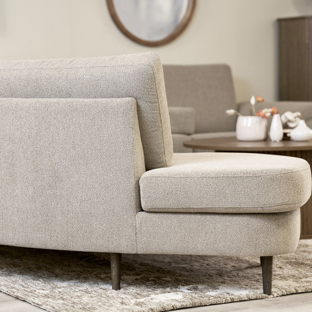 London Bridge Hjørnesofa, bay, light brown, venstrevendt – detaljbilde
