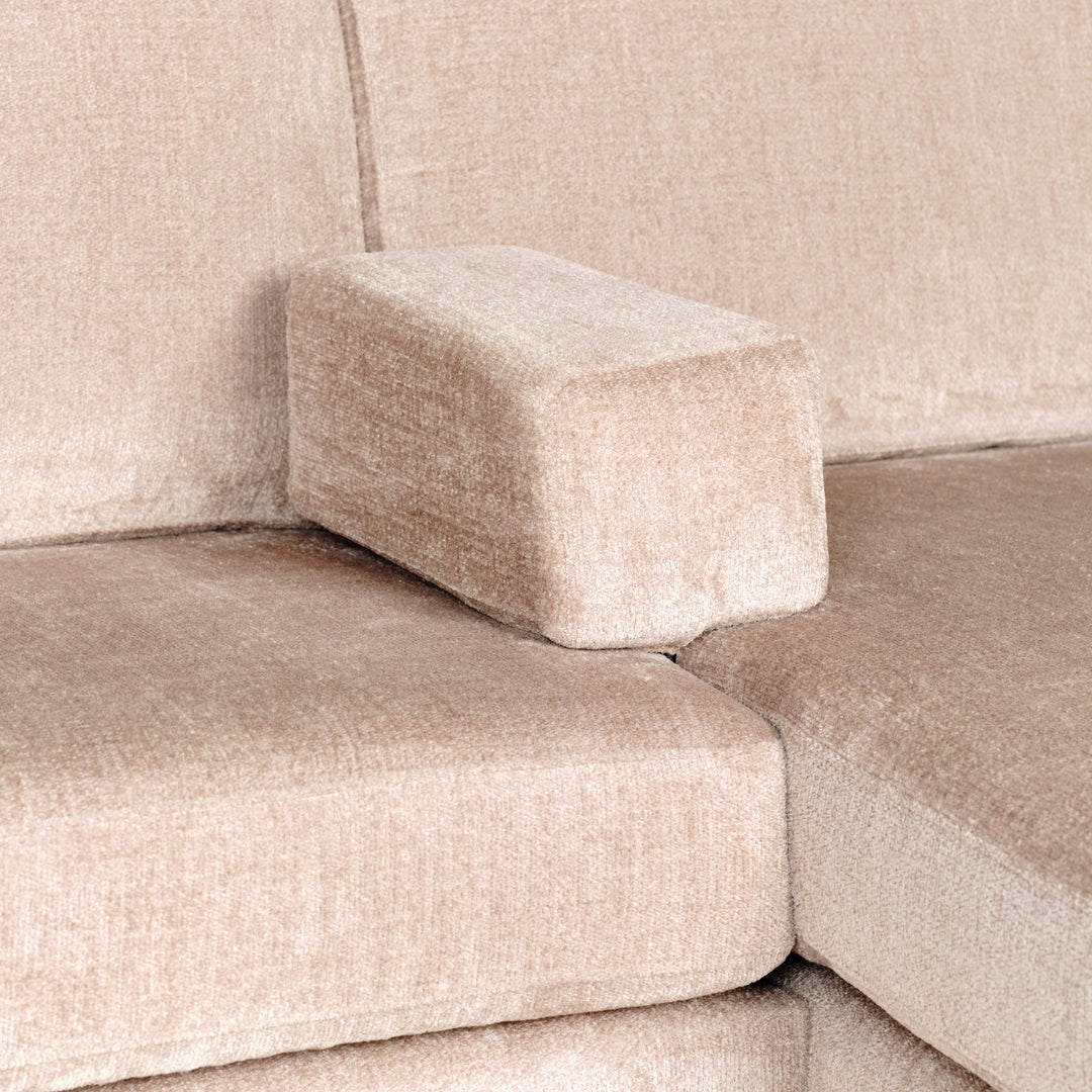 London Bridge Hjørnesofa, mika, light brown – detaljbilde