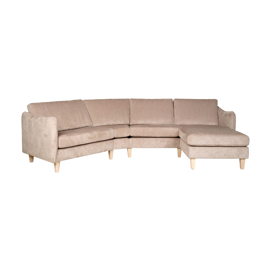 London Bridge Hjørnesofa, mika, light brown – detaljbilde