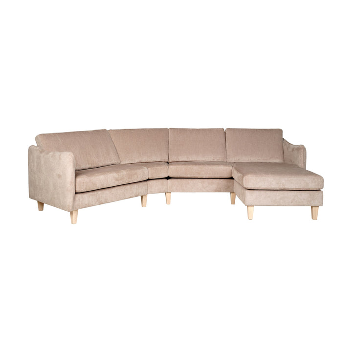 London Bridge Hjørnesofa, mika, light brown – detaljbilde