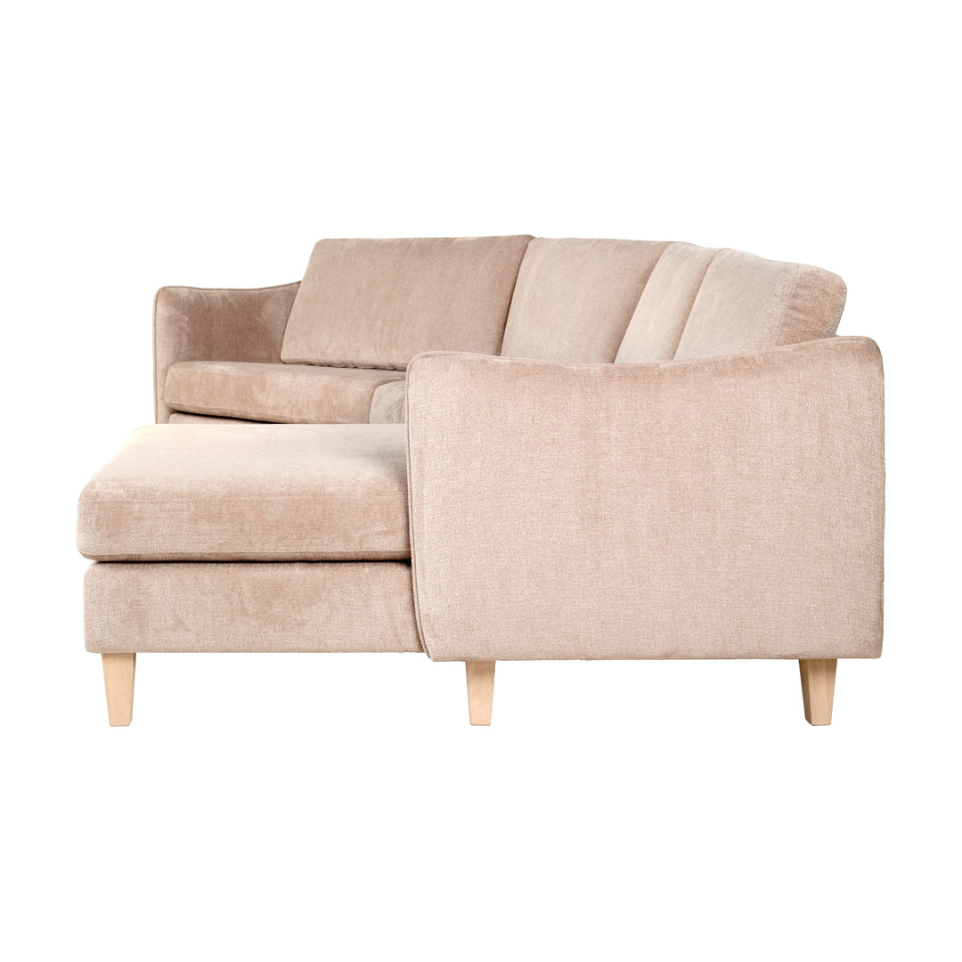 London Bridge Hjørnesofa, mika, light brown – detaljbilde