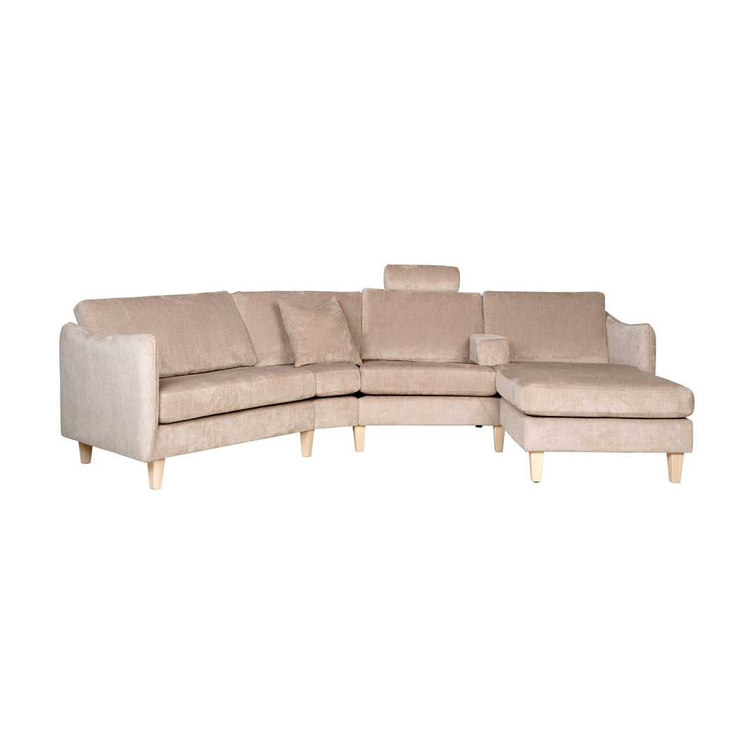London Bridge Hjørnesofa, mika, light brown – detaljbilde