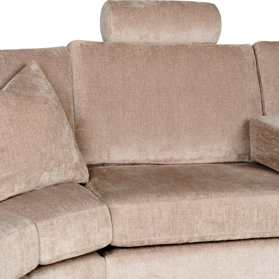 London Bridge Hjørnesofa, mika, light brown – detaljbilde