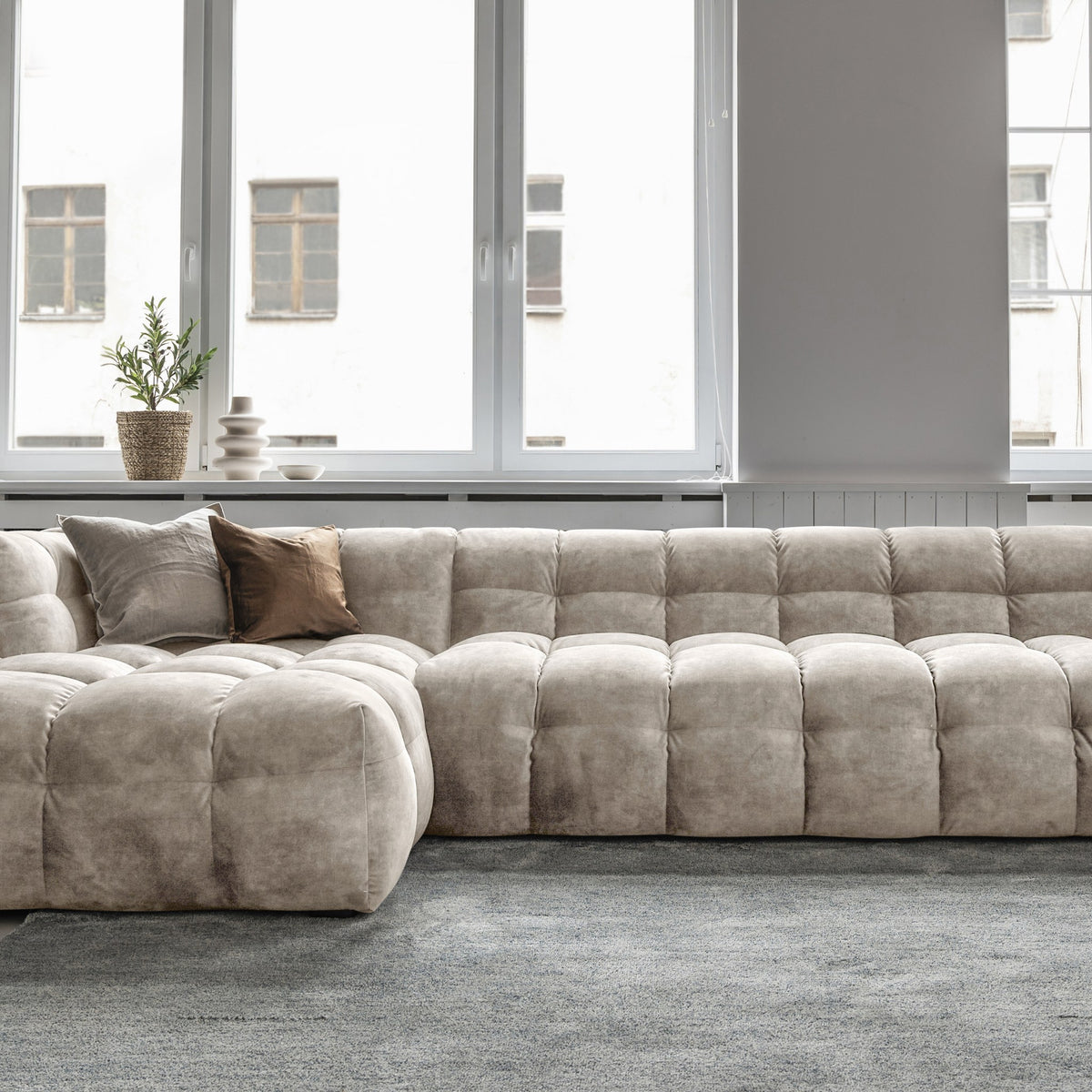 Troels Michelin Hjørnesofa, adore, beige, venstrevendt – miljøbilde