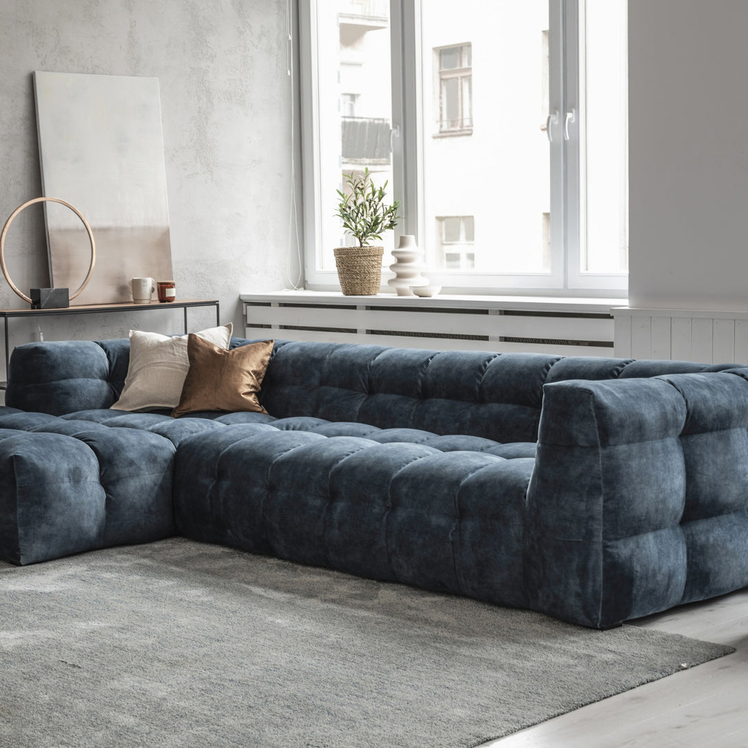 Troels Michelin Hjørnesofa, adore, petrol, venstrevendt – detaljbilde