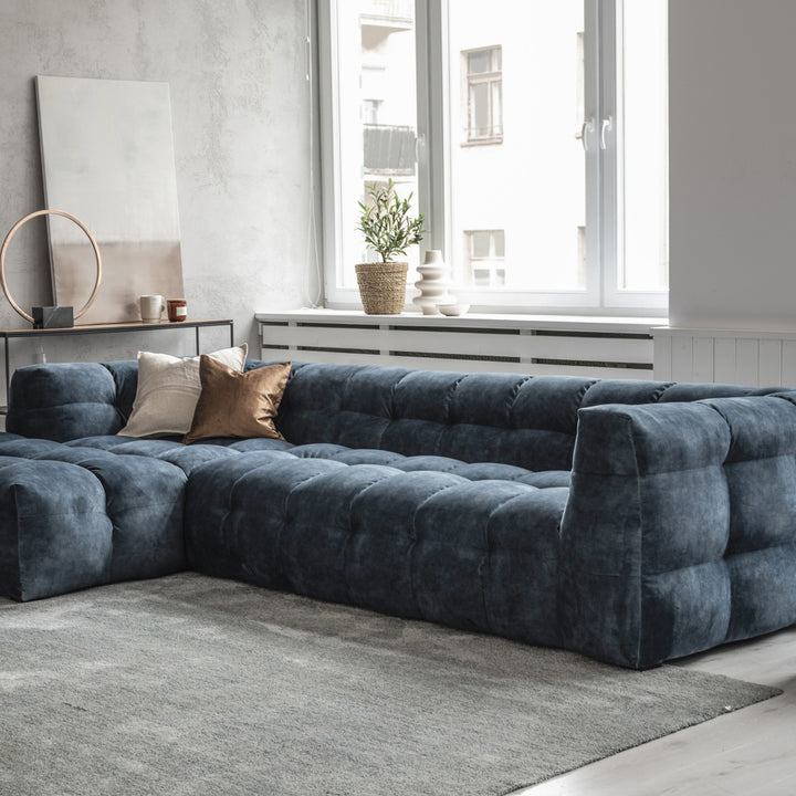 Troels Michelin Hjørnesofa, adore, petrol, venstrevendt – detaljbilde