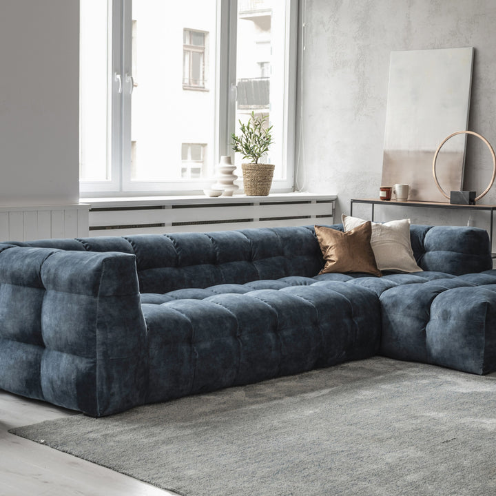 Troels Michelin Hjørnesofa, adore, petrol, høyrevendt – detaljbilde