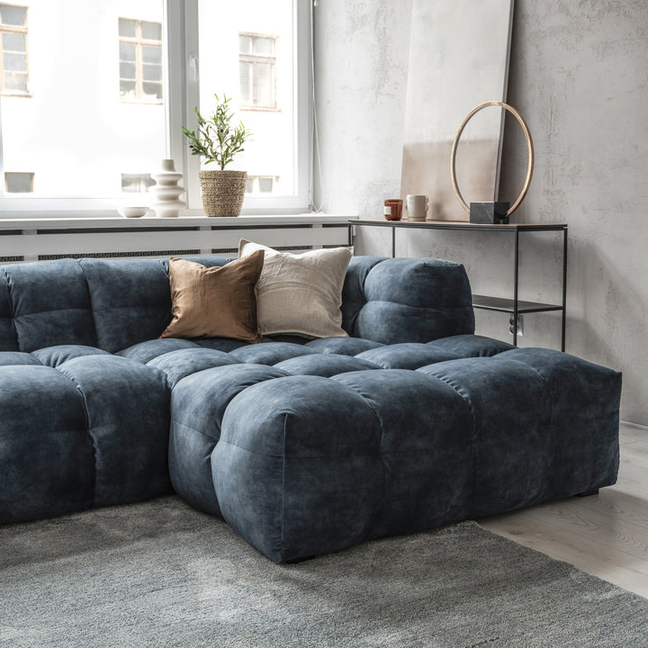 Troels Michelin Hjørnesofa, adore, petrol, høyrevendt – detaljbilde