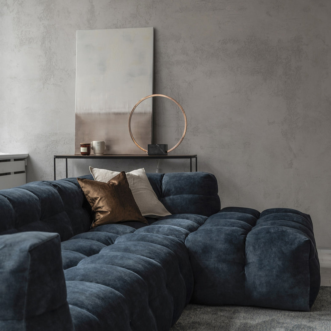 Troels Michelin Hjørnesofa, adore, petrol, høyrevendt – detaljbilde