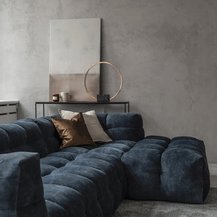 Troels Michelin Hjørnesofa, adore, petrol, høyrevendt – detaljbilde