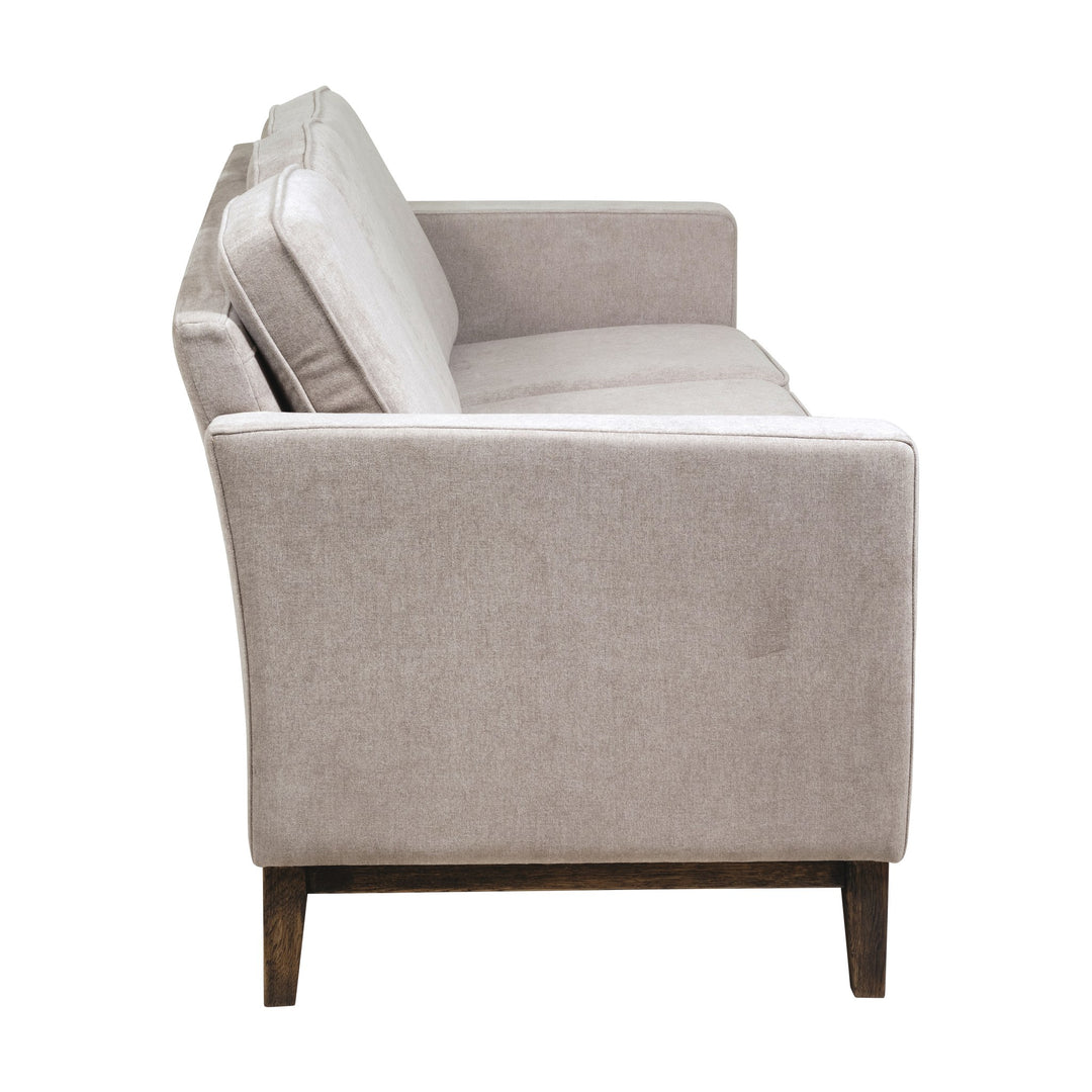 Angelica Sofa Med Treramme, kaki, 3-seter – detaljbilde