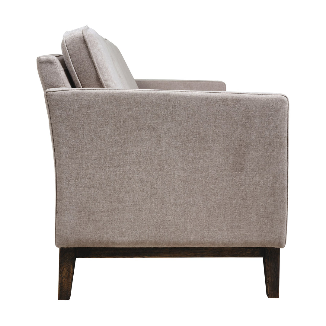 Angelica Sofa Med Treramme, kaki, 3-seter – detaljbilde