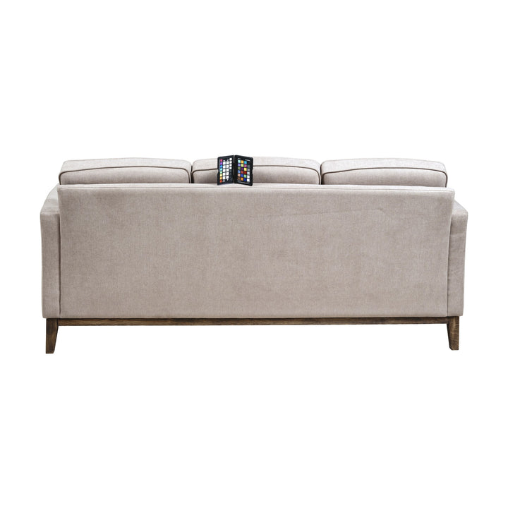 Angelica Sofa Med Treramme, kaki, 3-seter – detaljbilde