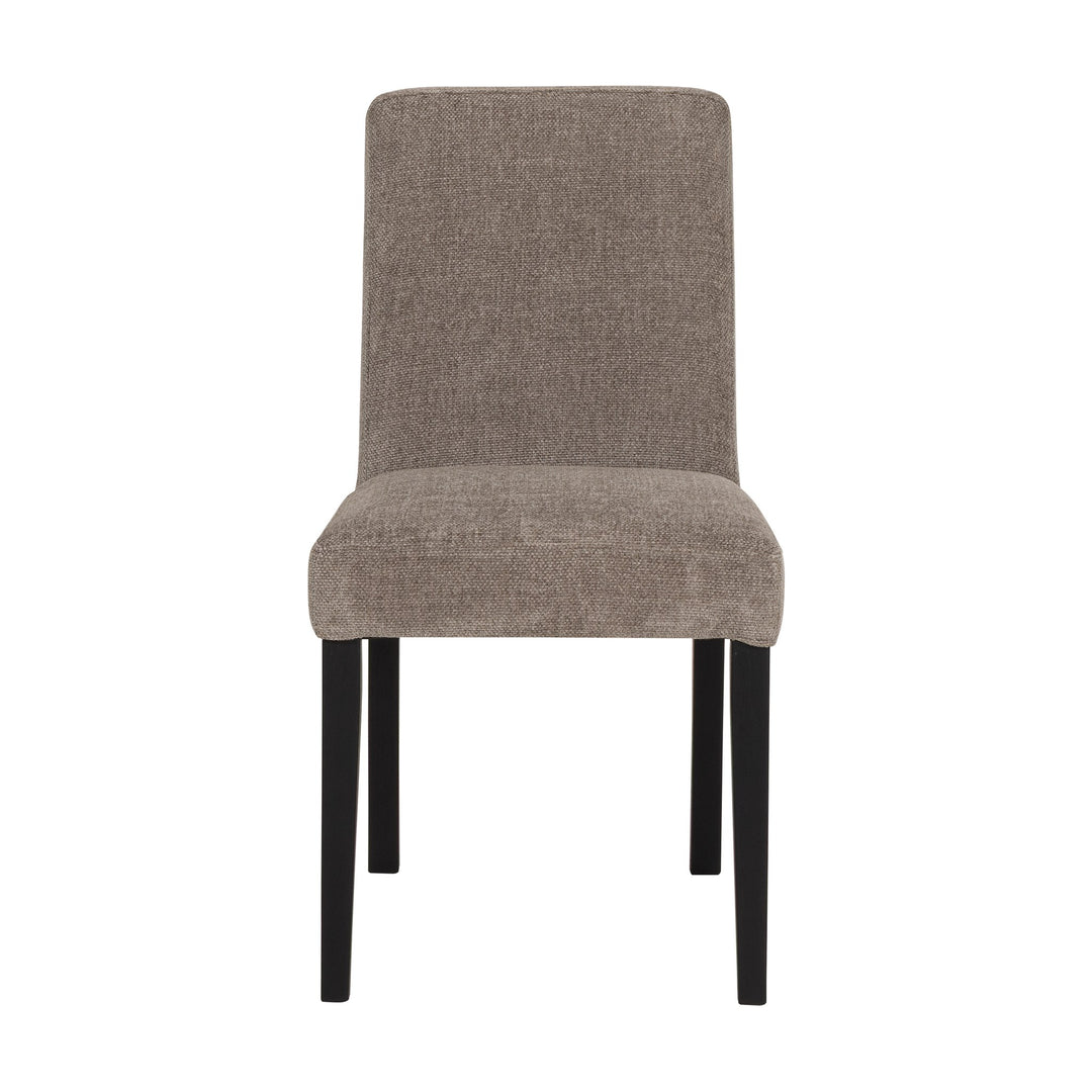Troels Celine Spisestol, impala, medium brown, fastsydd, sort, bredde: 43cm – detaljbilde