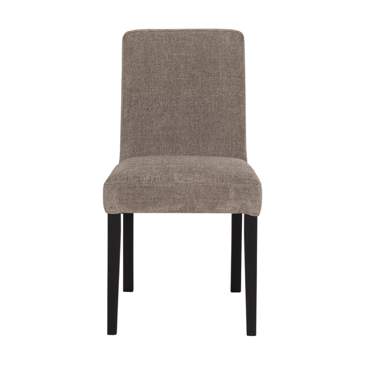 Troels Celine Spisestol, impala, medium brown, fastsydd, sort, bredde: 43cm – detaljbilde