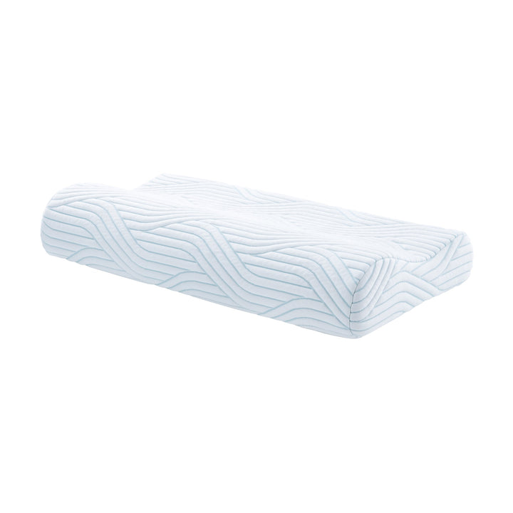 Tempur SmartCool Original hodepute med ergonomisk fasong og lyseblått bølgemønster