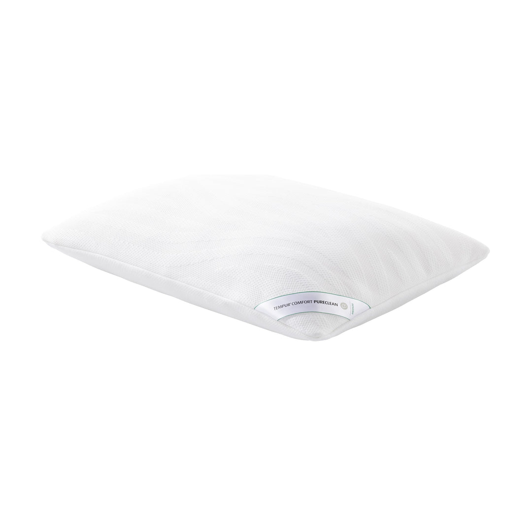 Tempur Comfort PureClean hodepute i hvitt med mykt, avtagbart trekk