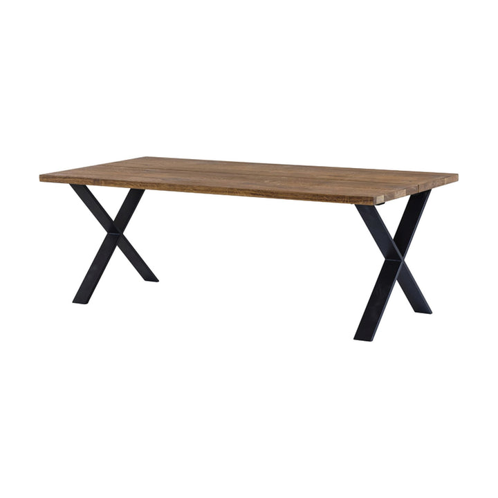 Narvik Spisebord Med X-Ben, oljet villeik, lengde: 210cm