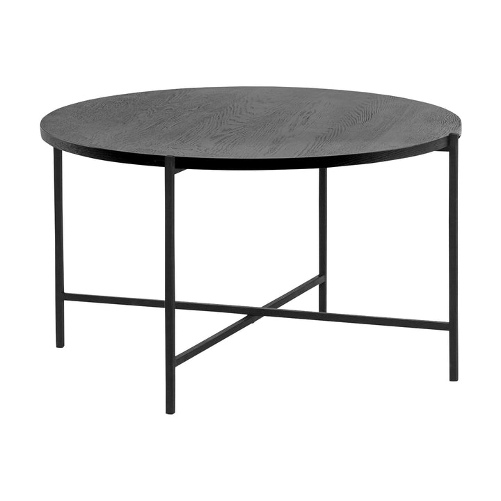 Monza Sofabord, sort ask, diameter: 80cm